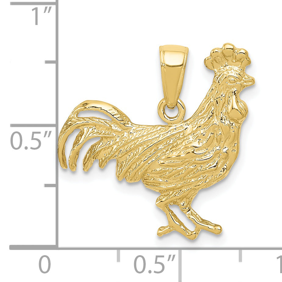 10k Rooster Pendant