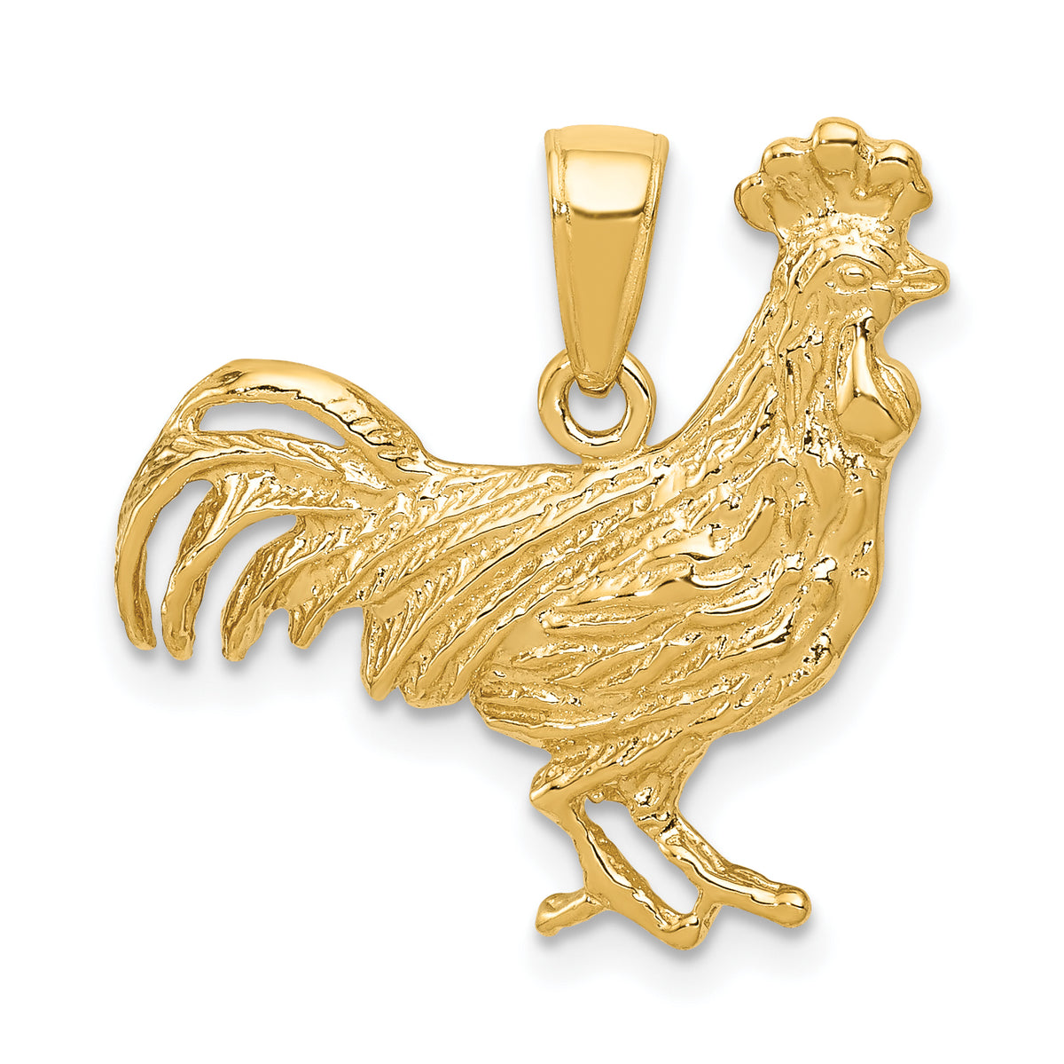 10k Rooster Pendant