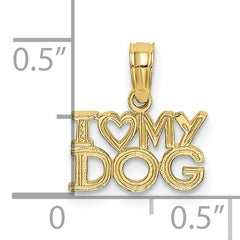 10k I HEART MY DOG Charm