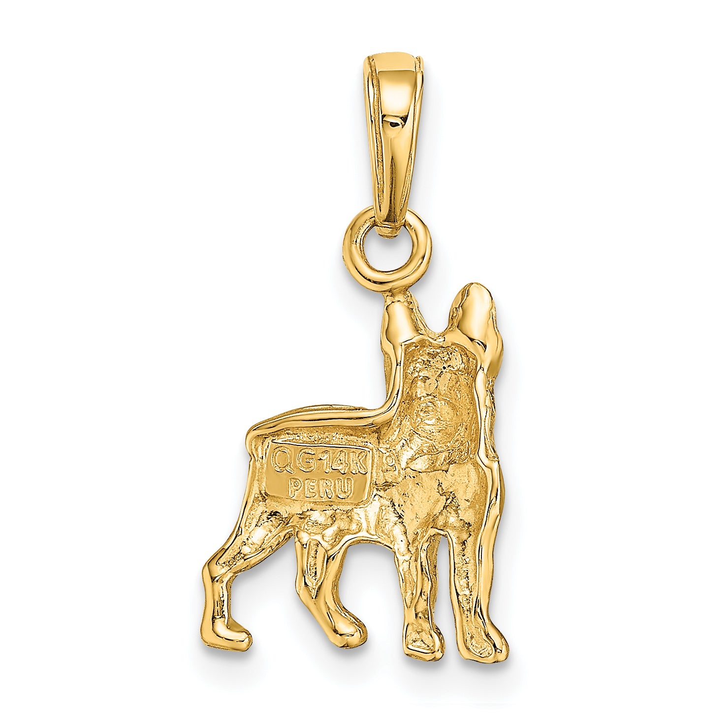 10K Boston Terrier Dog Pendant