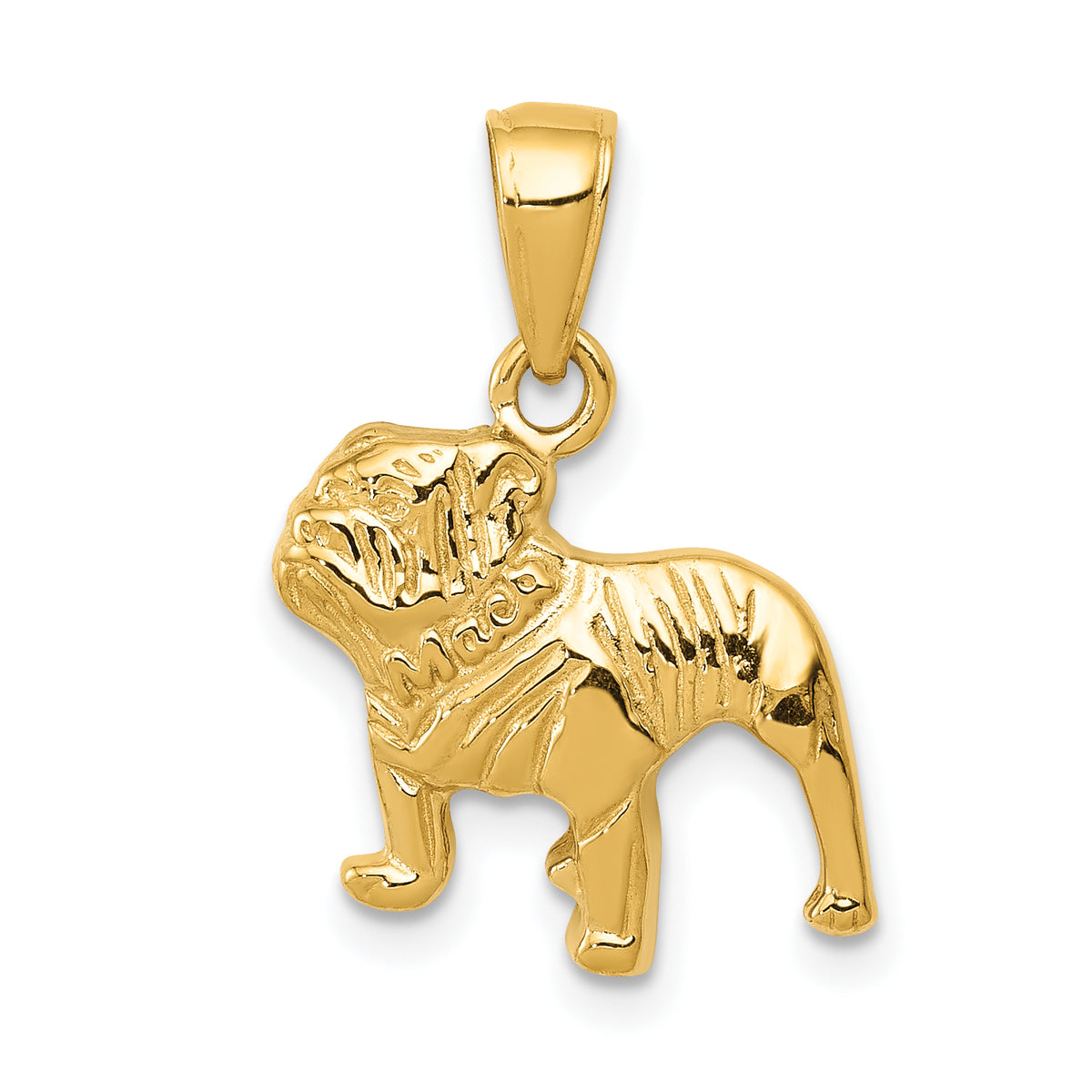 10k Bulldog Pendant