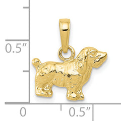 10K Cocker Spaniel Dog Pendant