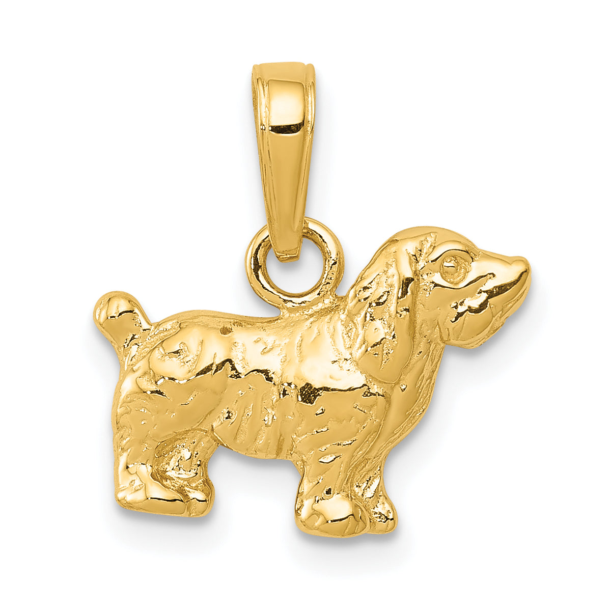 10K Cocker Spaniel Dog Pendant