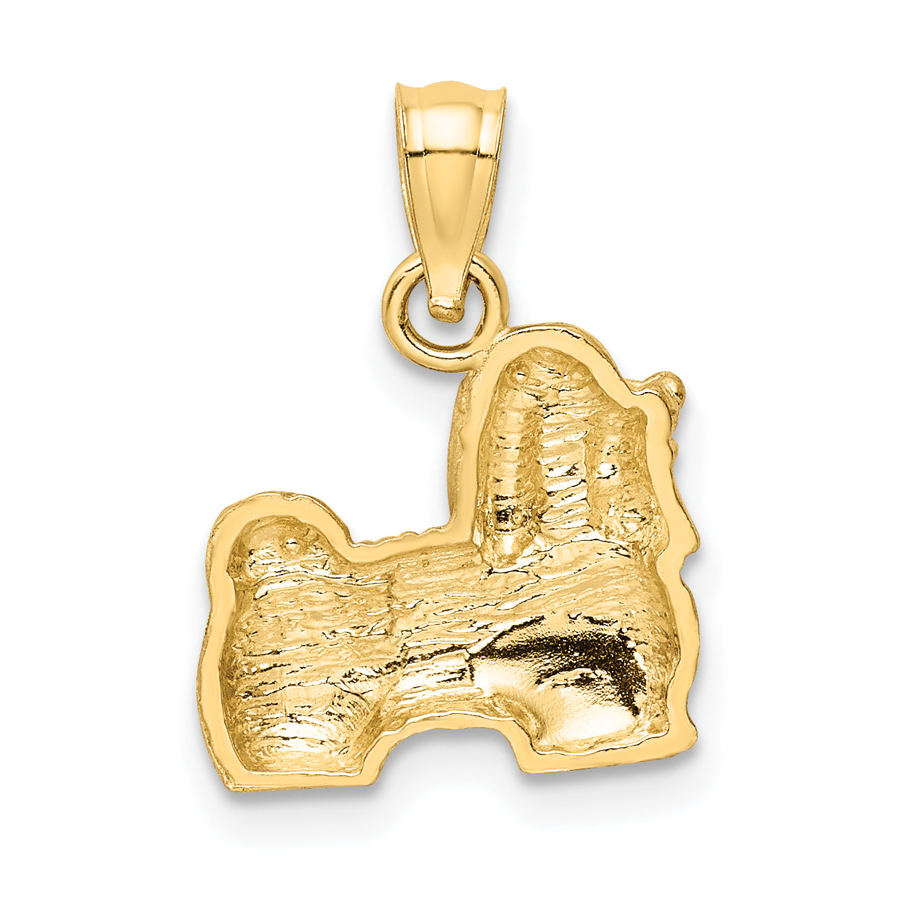 10K Diamond-cut Shih Tzu Pendant