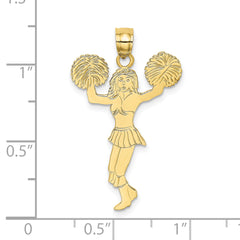 10k Cheerleader w/Pom-Poms Charm