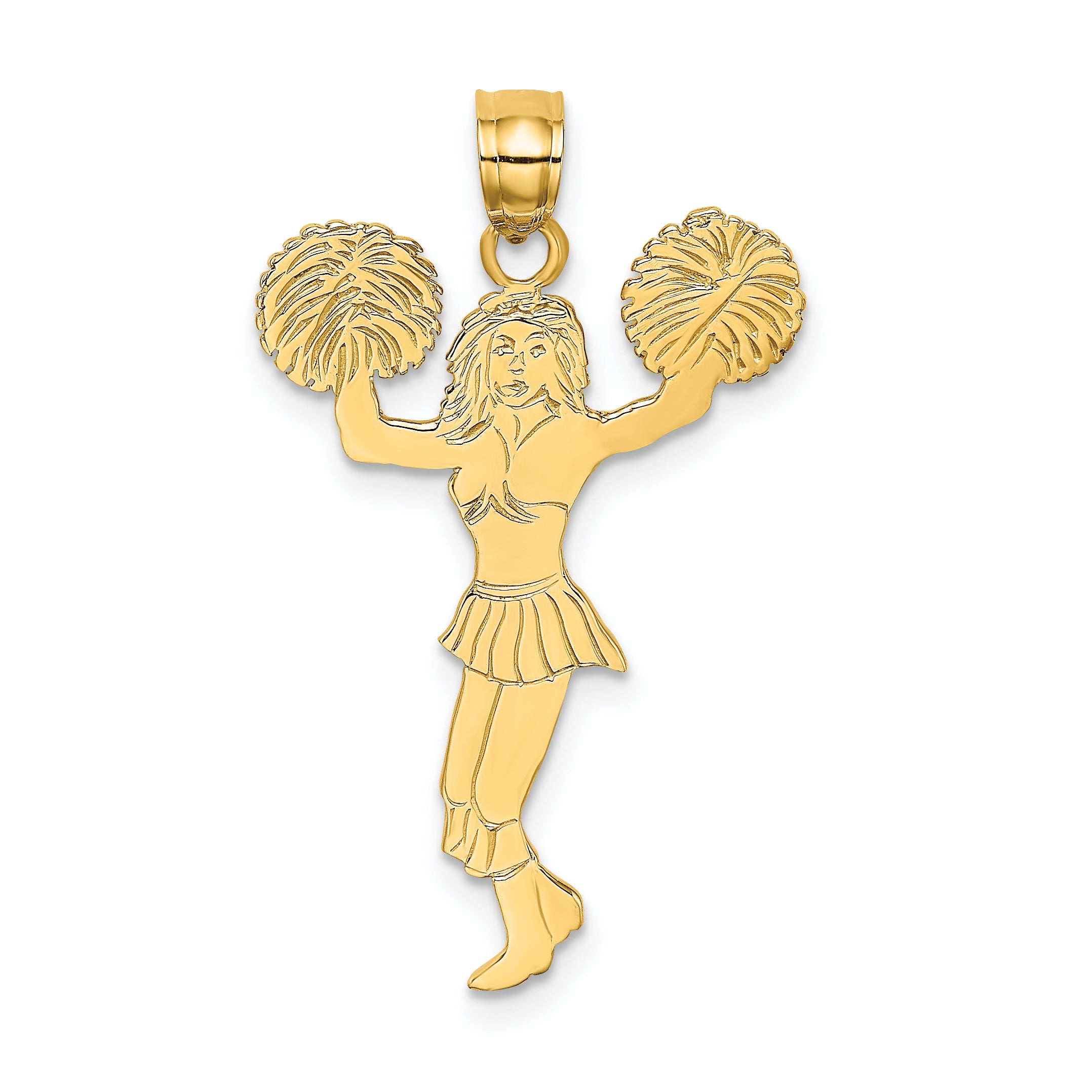 10k Cheerleader w/Pom-Poms Charm