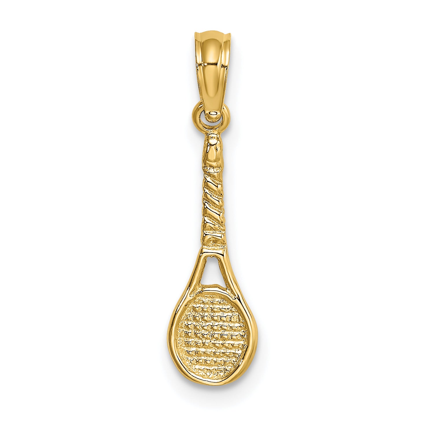 10K Tennis Racquet Pendant