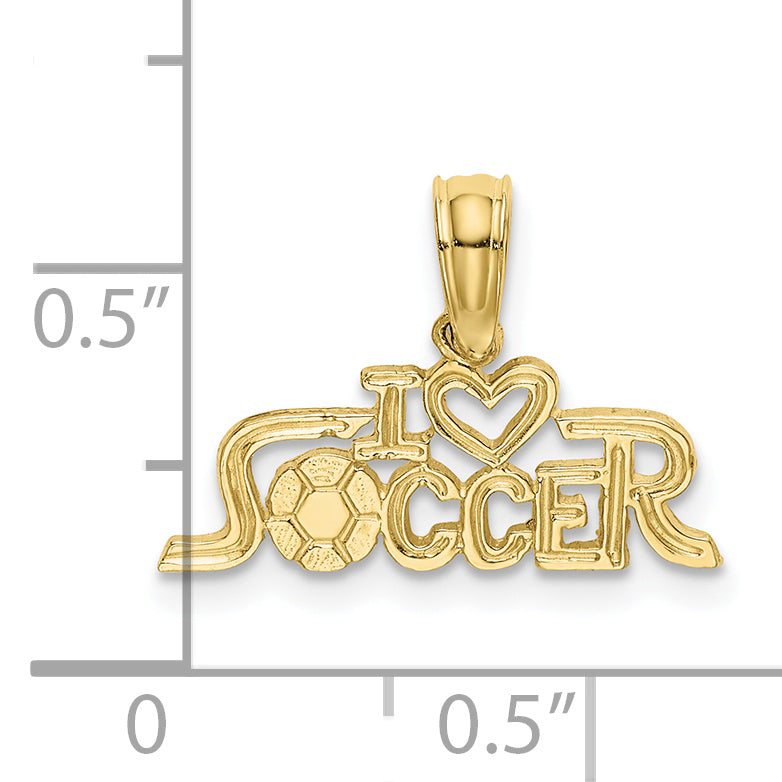 10K I HEART SOCCER Charm