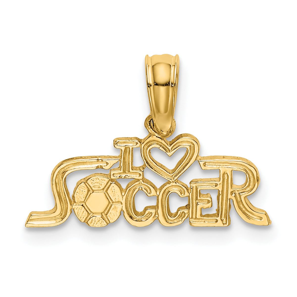 10K I HEART SOCCER Charm