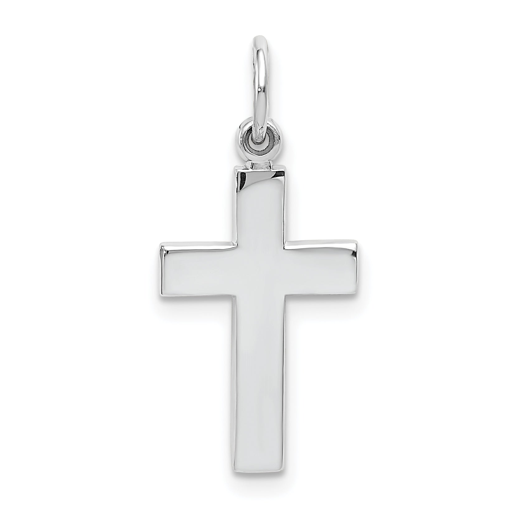 10k White Gold Cross Pendant