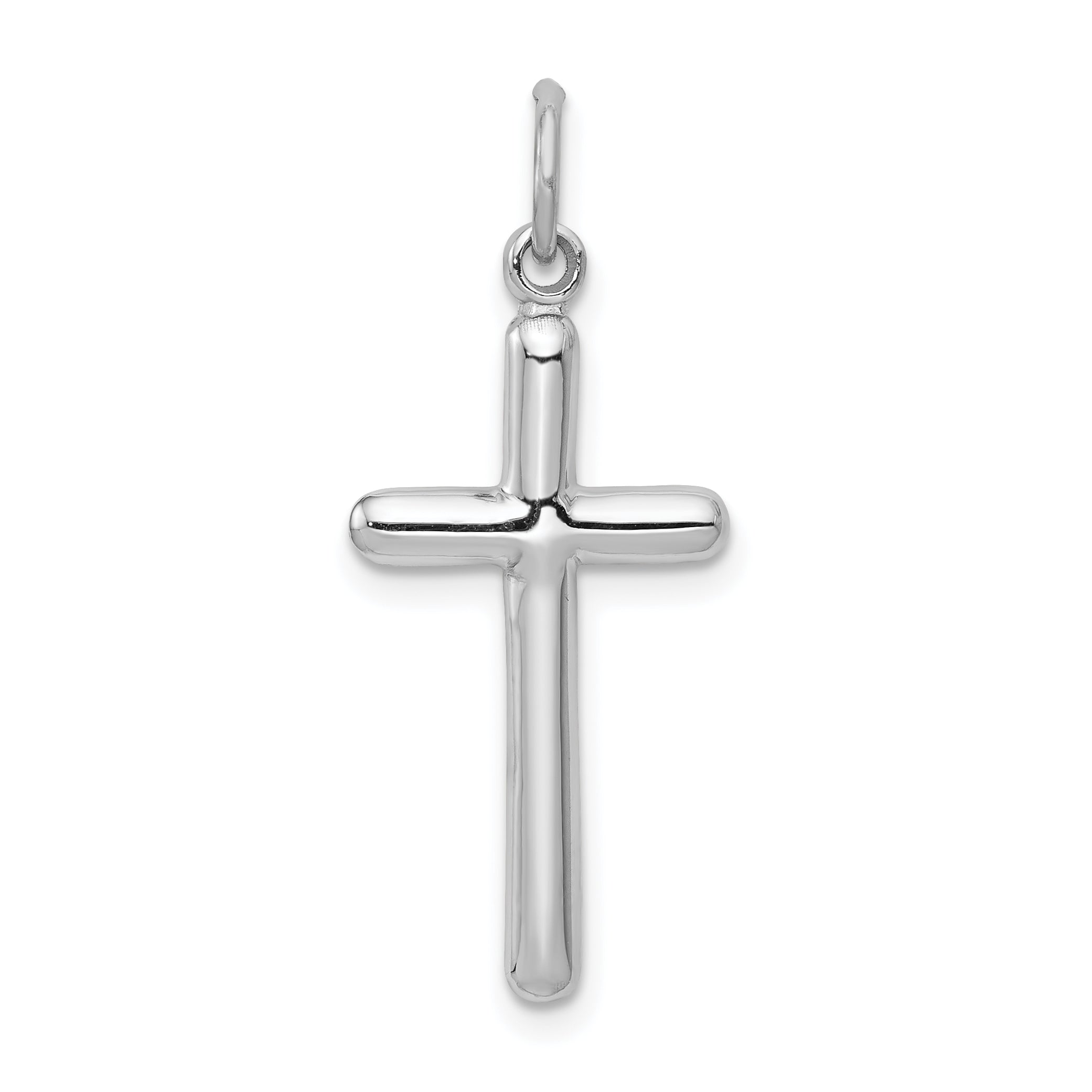 10k White Gold Cross Pendant