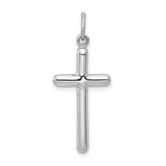 10k White Gold Cross Pendant