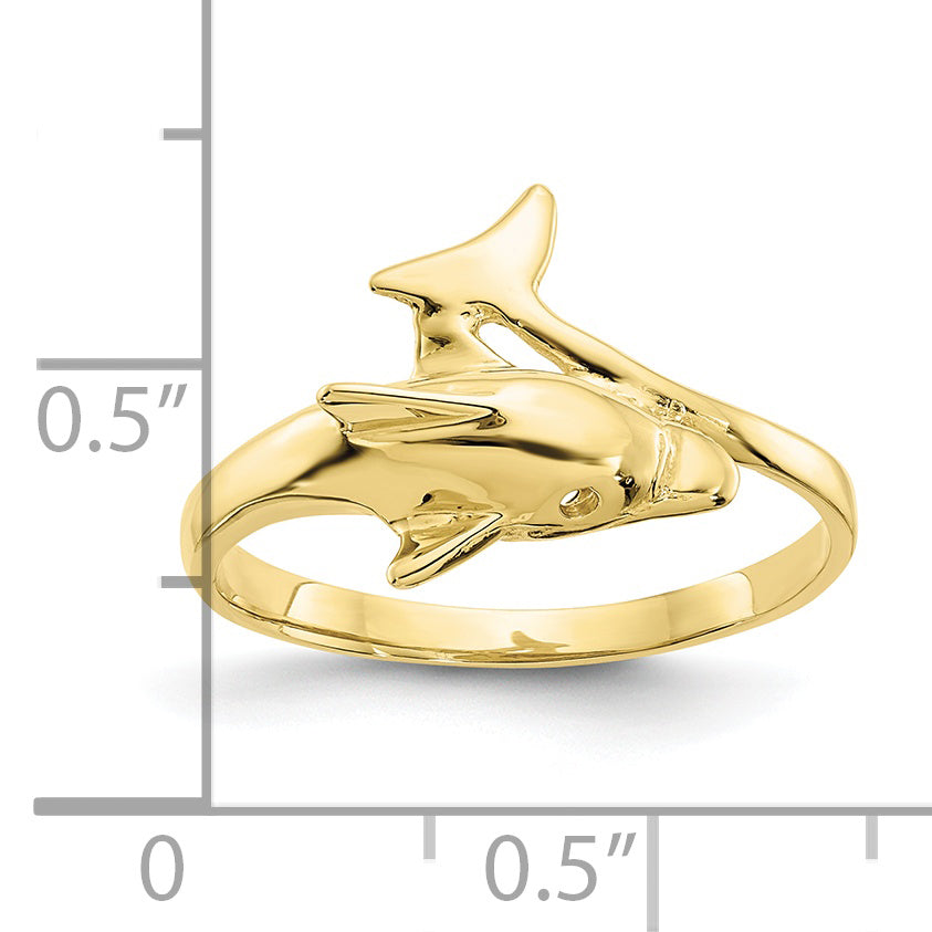 10k Dolphin Ring