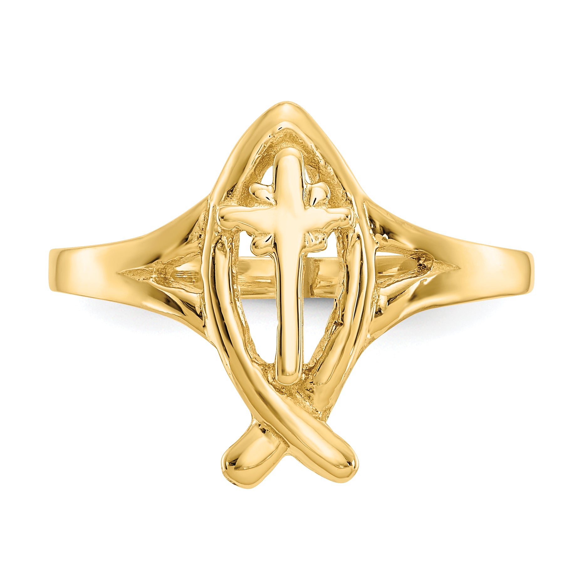 10k Ichthus WithCross Ring