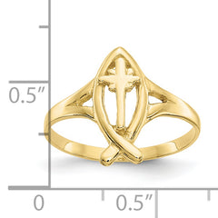 10k Ichthus WithCross Ring