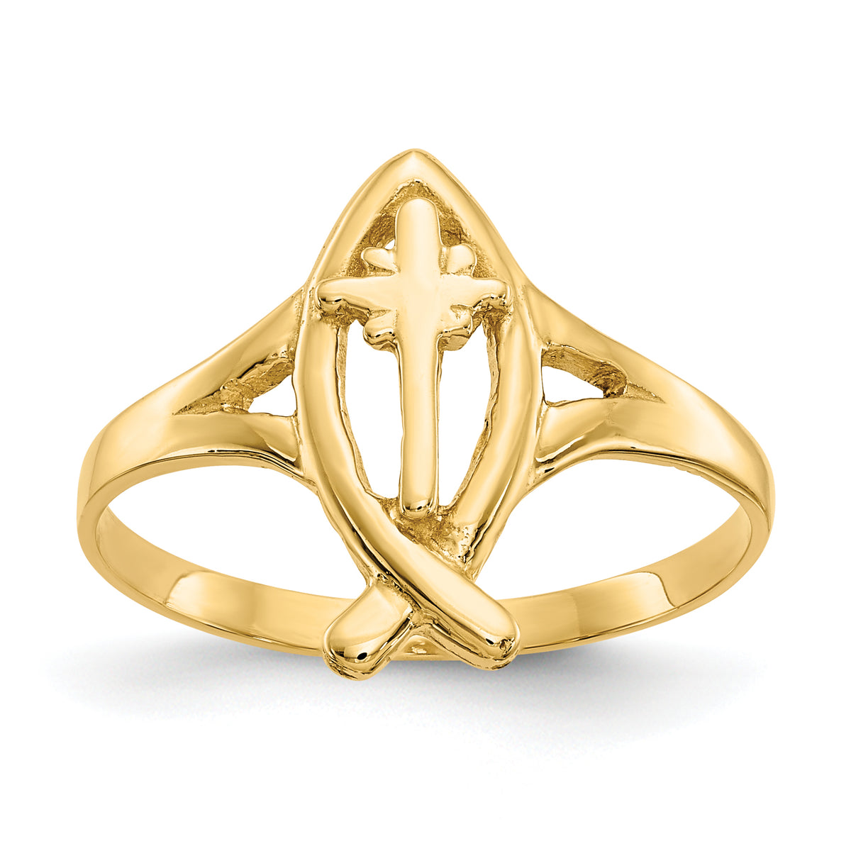 10k Ichthus WithCross Ring