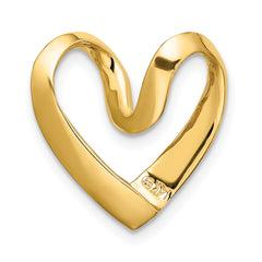 10K Polished Heart Chain Slide