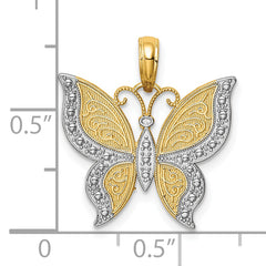 10K w/ Rhodium Butterfly Charm