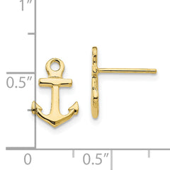 10K Anchor Post Earrings