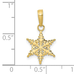 10k Small Snowflake Pendant