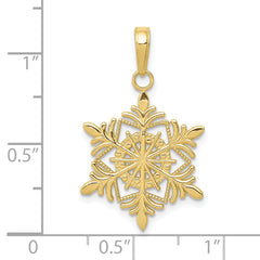 10k Snowflake Pendant