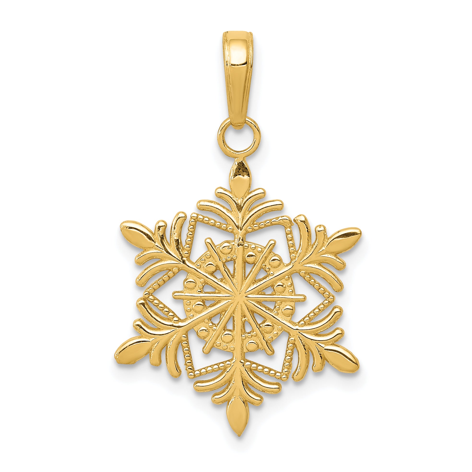 10k Snowflake Pendant