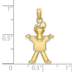 10k Polished Full Body Boy Charm