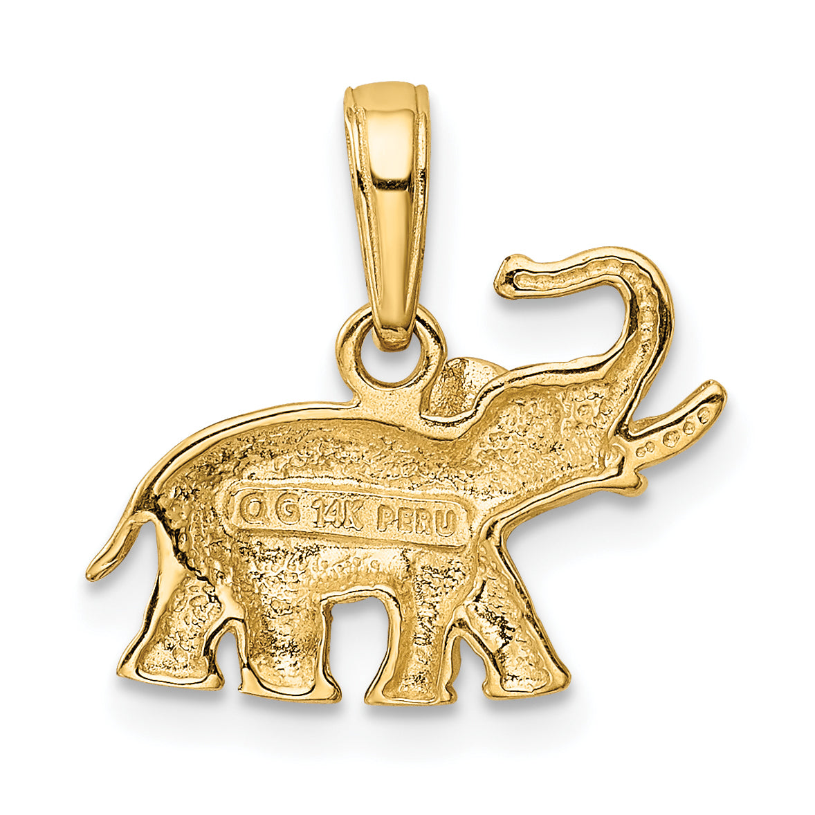 10k Polished Elephant Charm