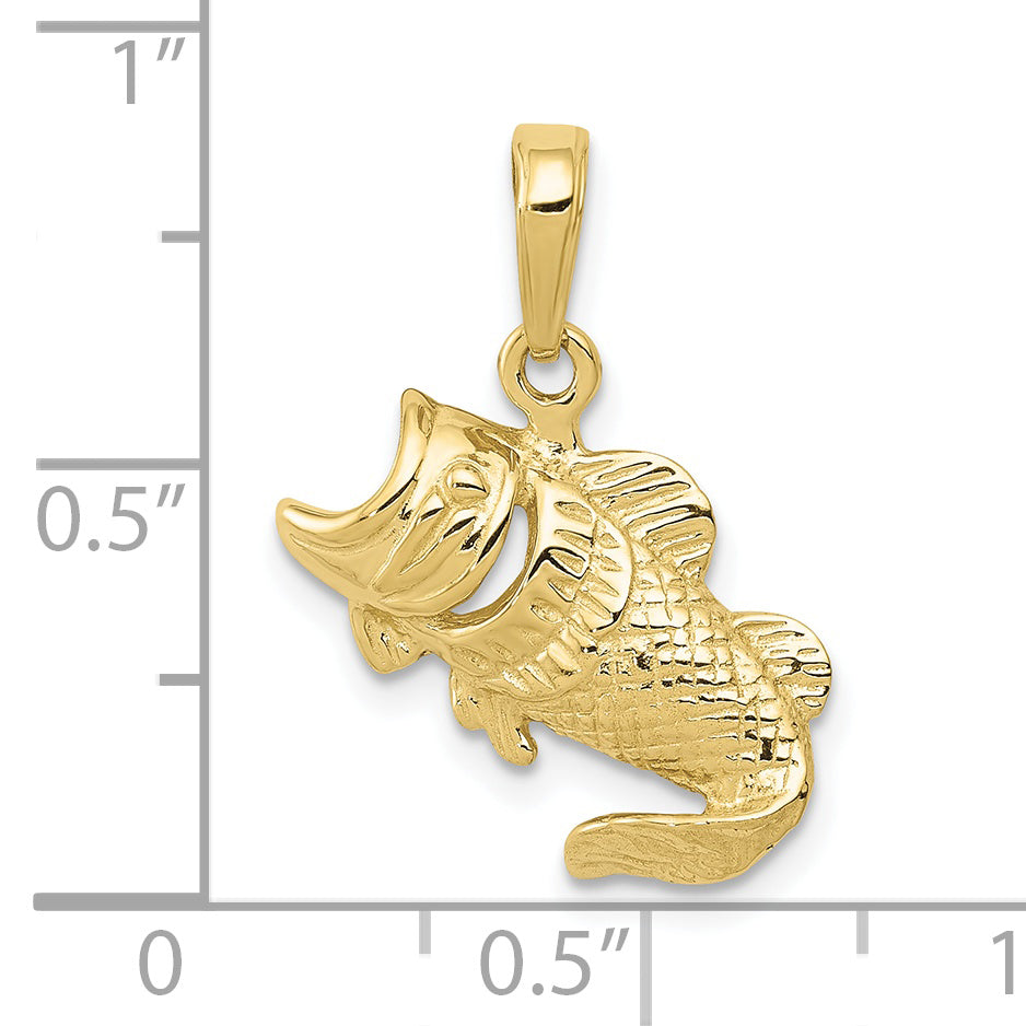 10k Large Mouth Bass Fish Small Charm