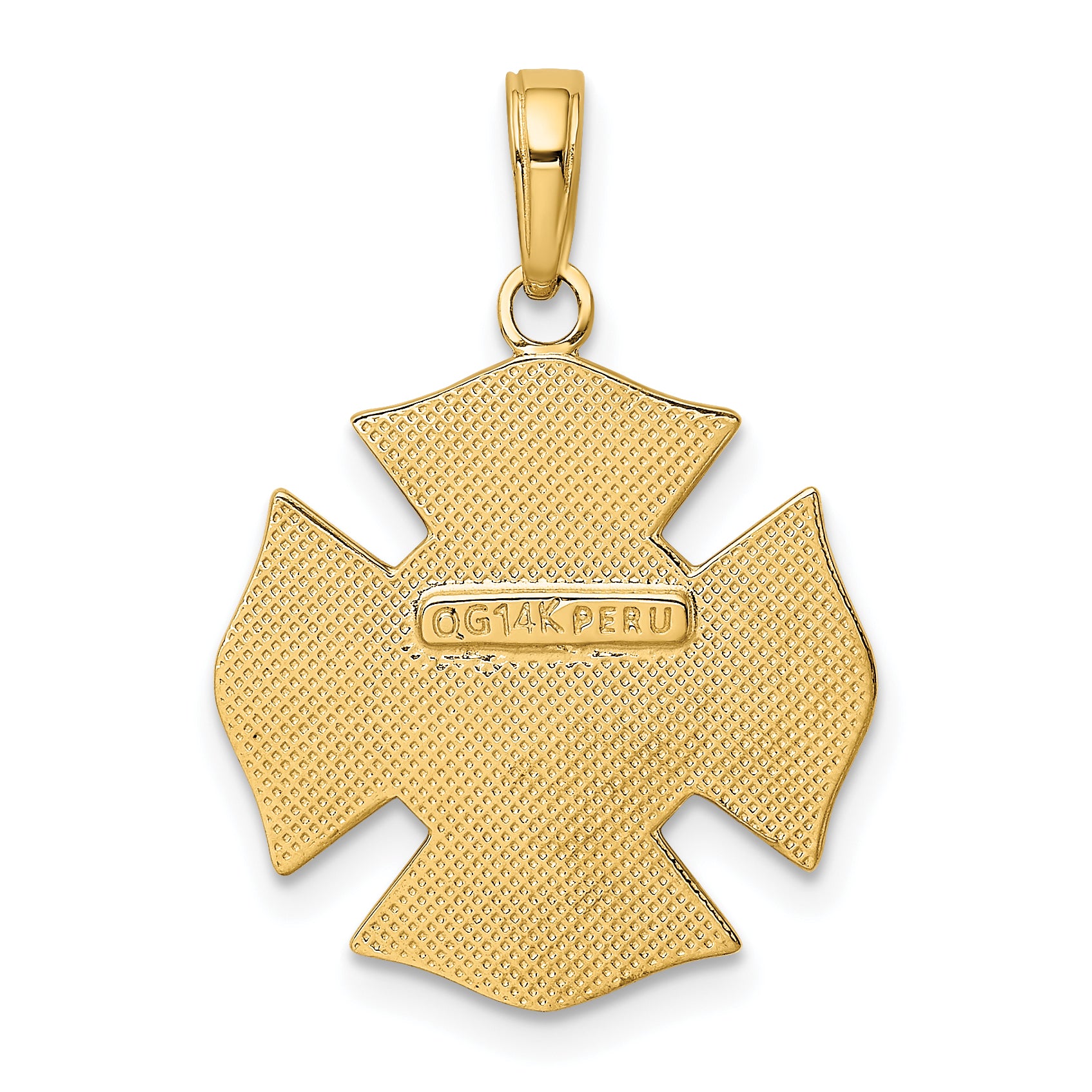 10k Fire Dept. Maltese Cross Pendant