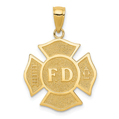 10k Fire Dept. Maltese Cross Pendant