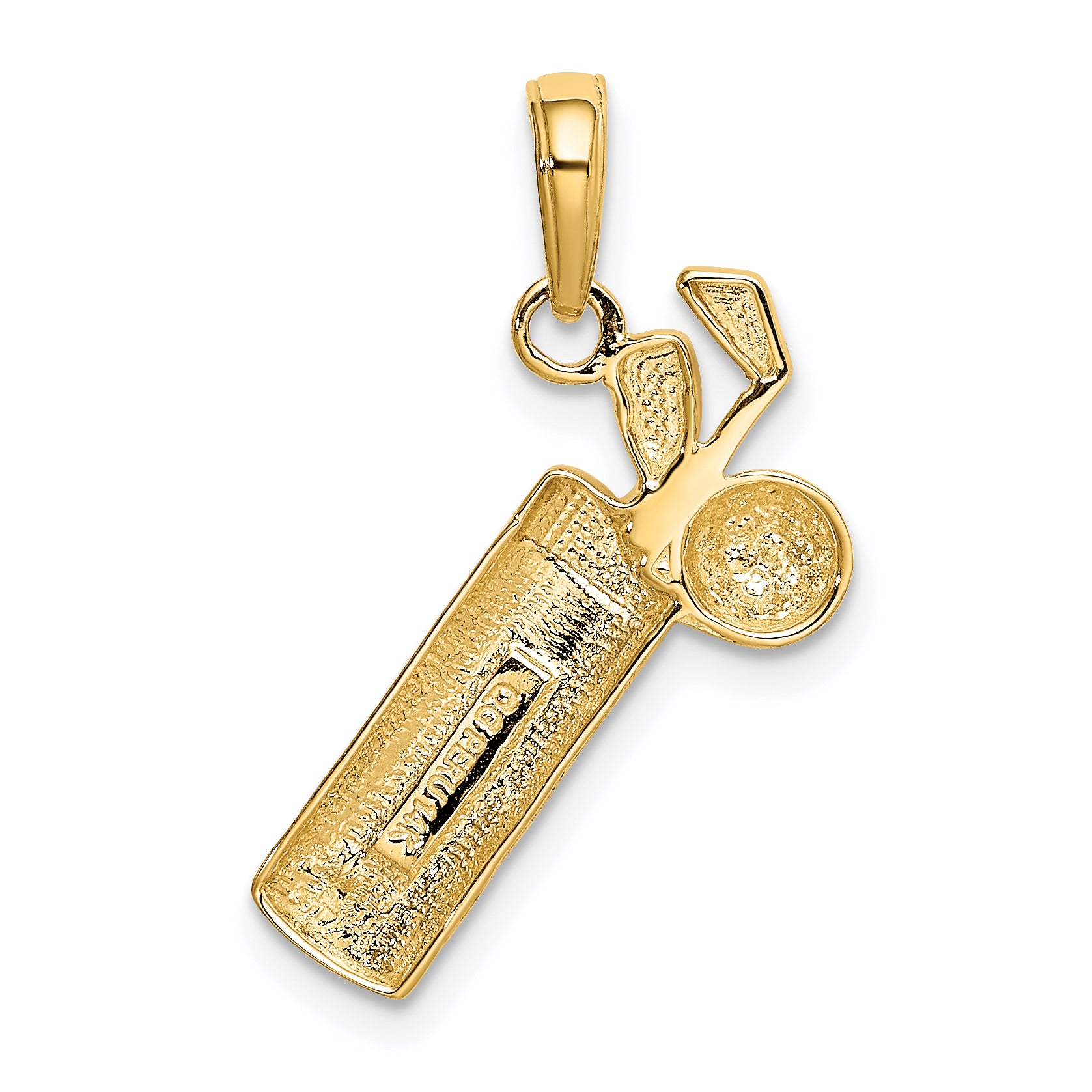 10k Polished Golf Bag Charm