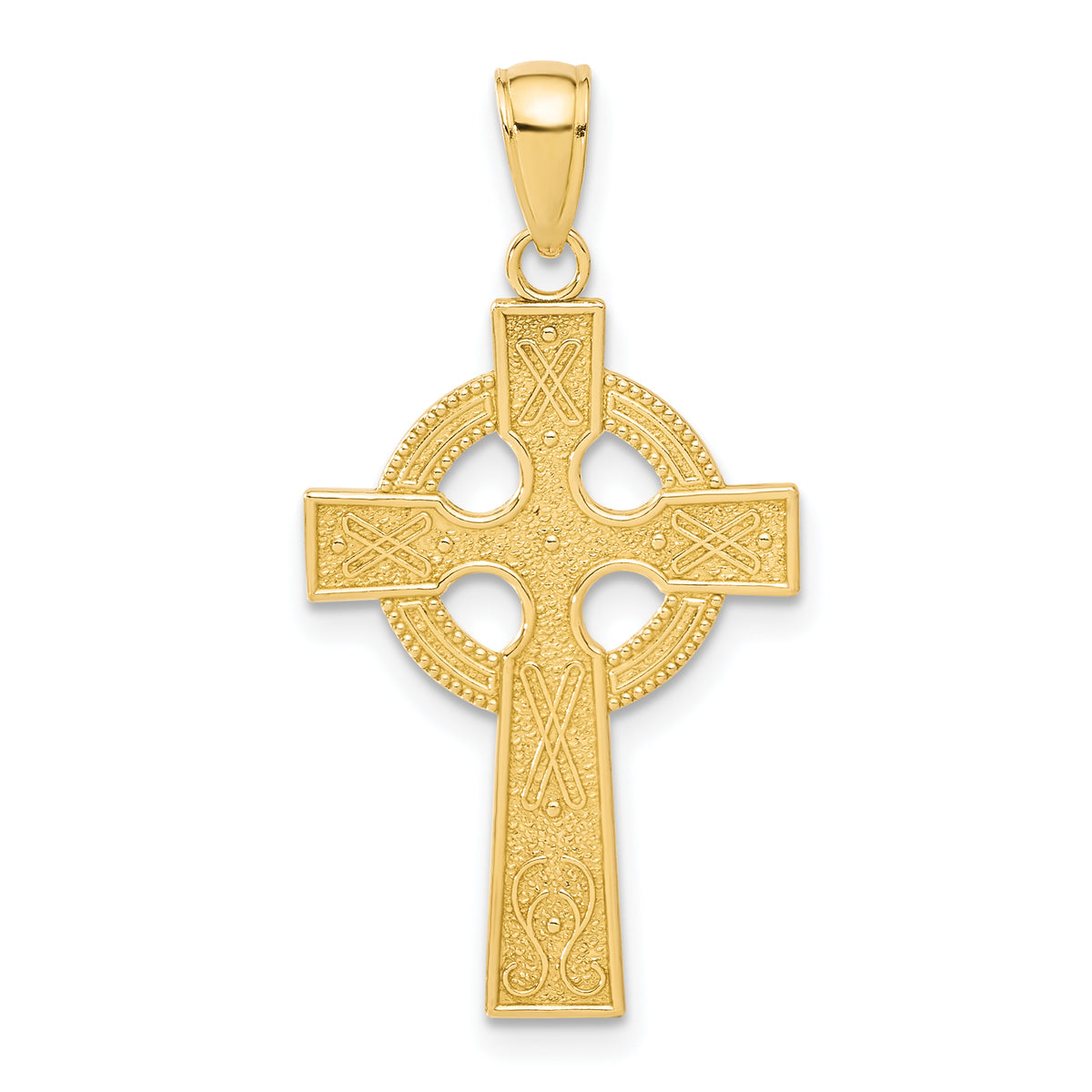 10k Celtic Cross w/Eternity Circle Pendant