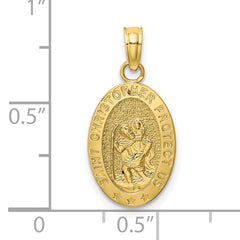 10k Saint Christopher Medal Pendant