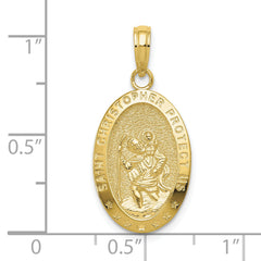 10k Saint Christopher Medal Pendant