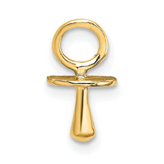 10K Gold Polished 3-D Pacifier Charm