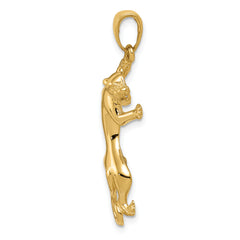 10K Gold Polished Panther Pendant