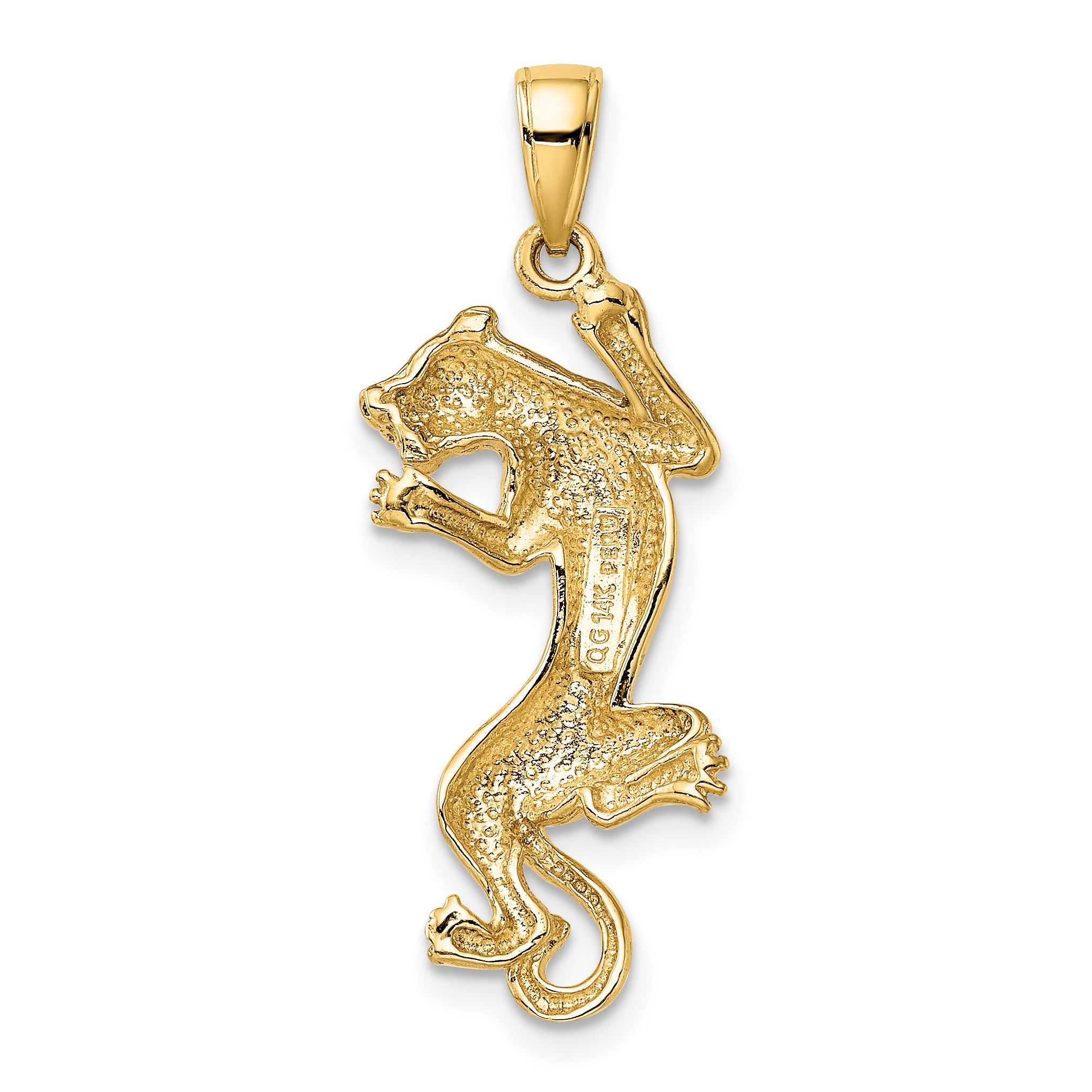 10K Gold Polished Panther Pendant