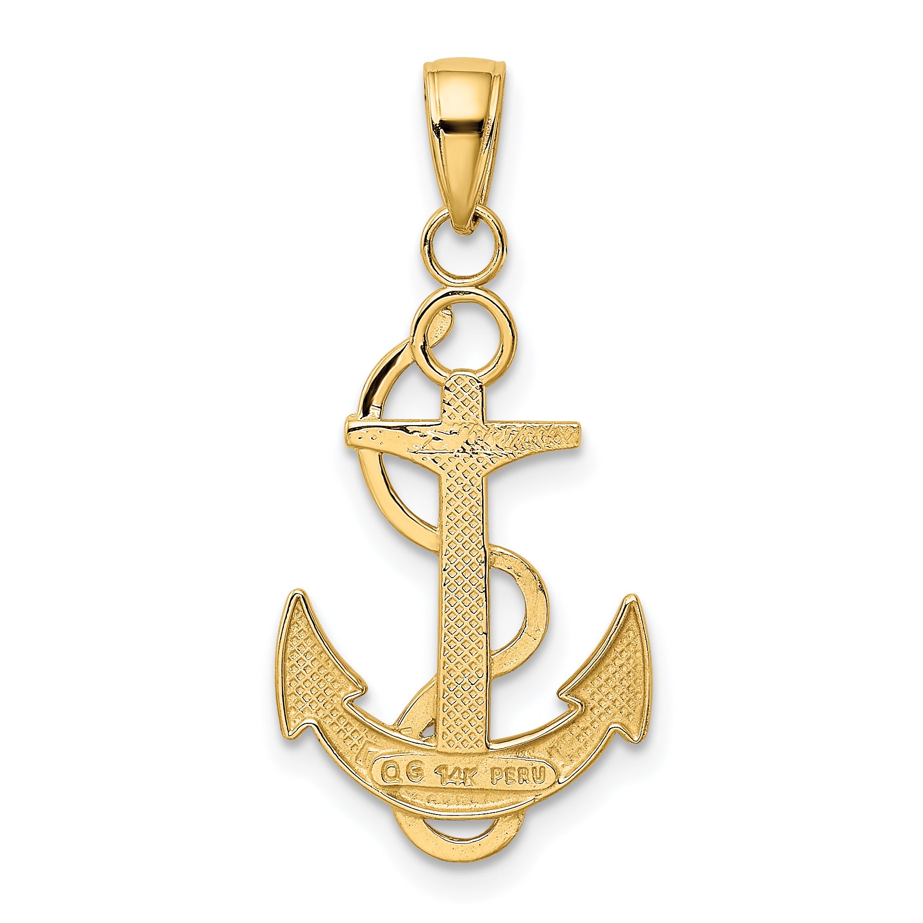 10K Polished Anchor with Textured Rope