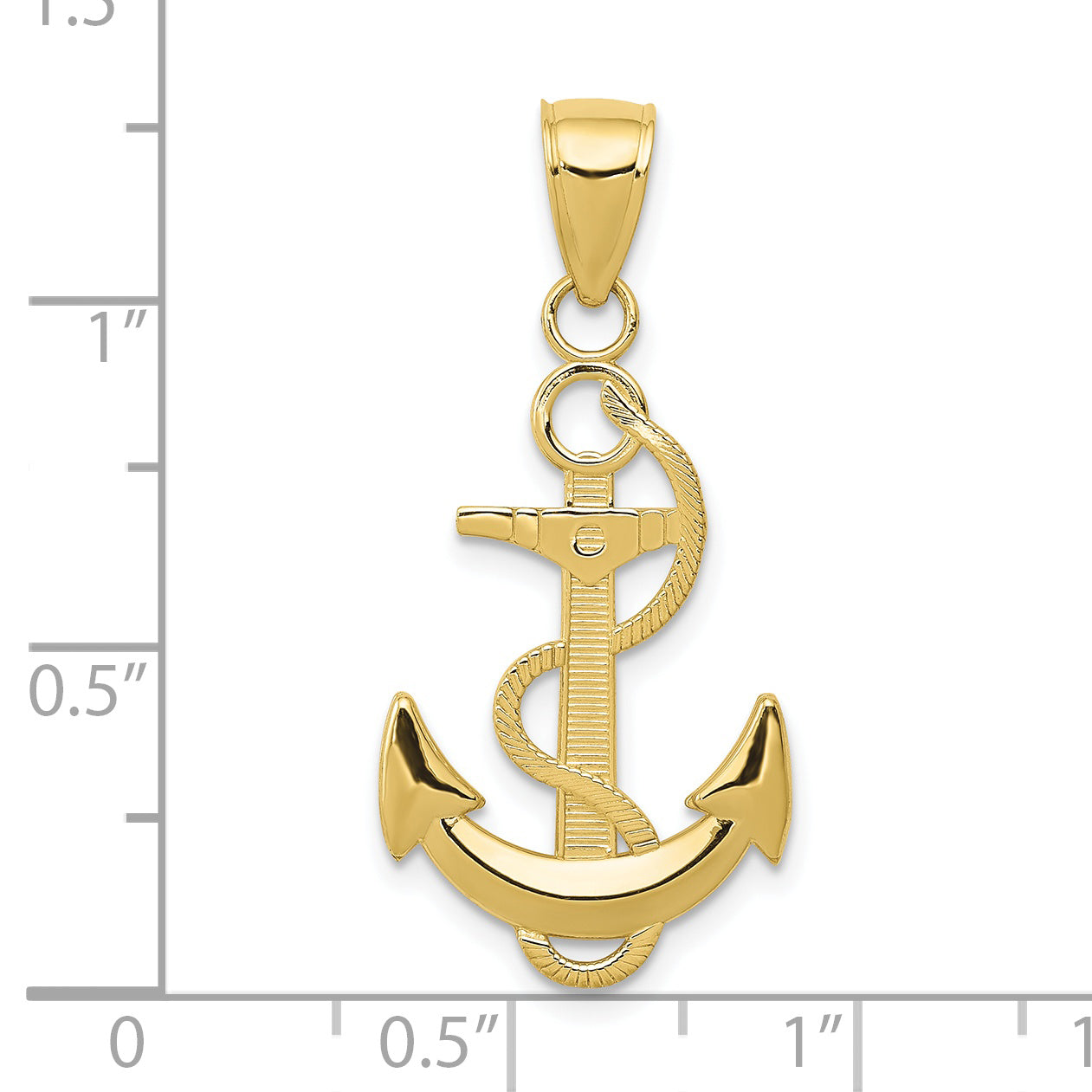 10K Polished Anchor with Textured Rope