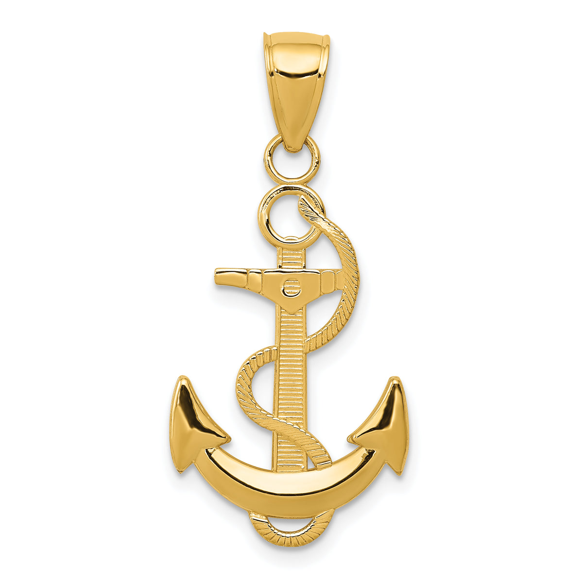 10K Polished Anchor with Textured Rope