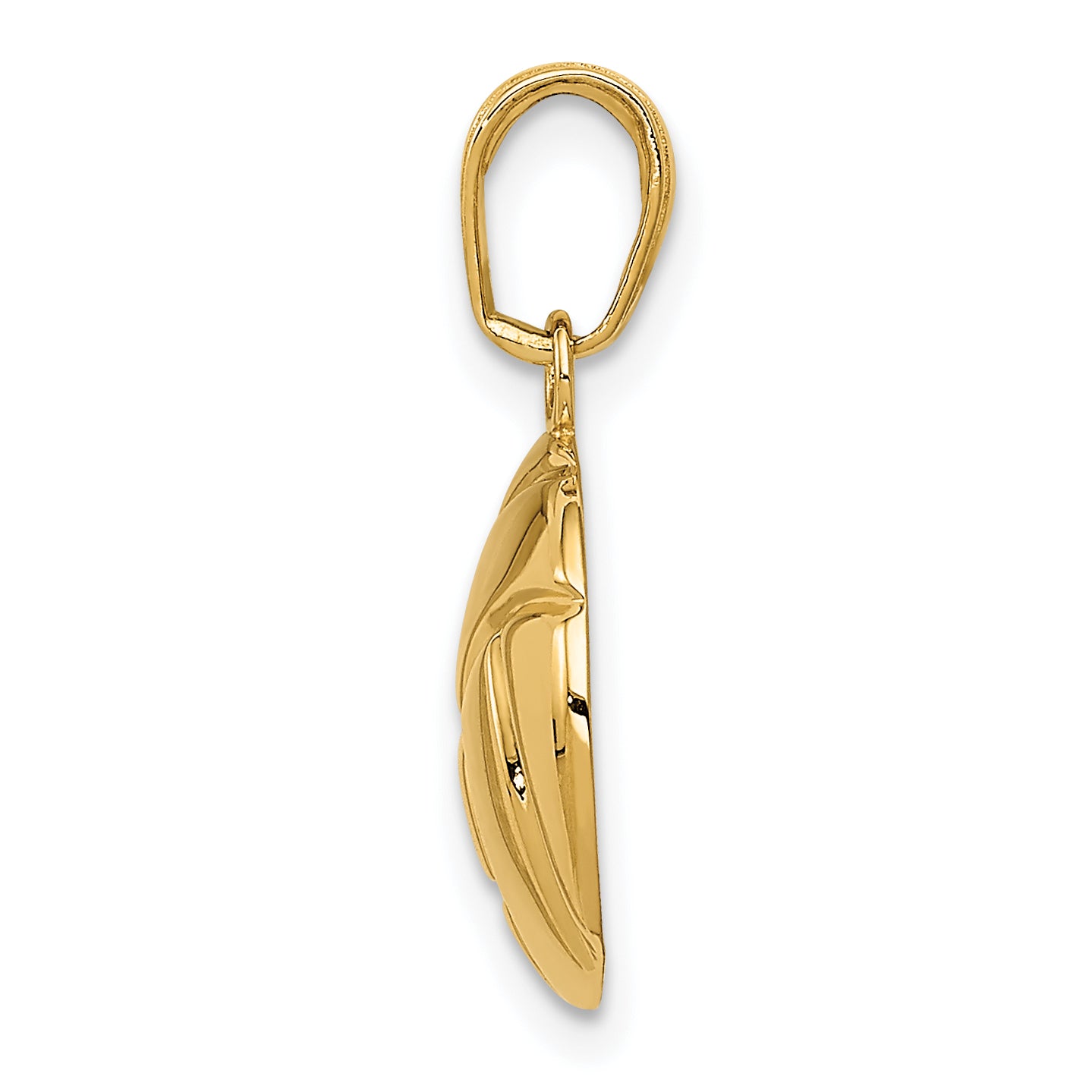 10K Gold Polished Volleyball Pendant