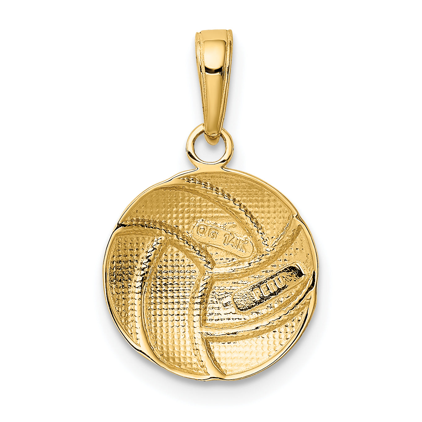 10K Gold Polished Volleyball Pendant