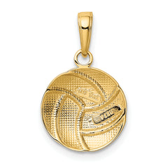 10K Gold Polished Volleyball Pendant