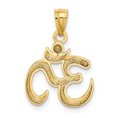 10k Gold Polished Om Symbol Pendant