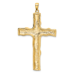 10k Large Textured Cross Pendant