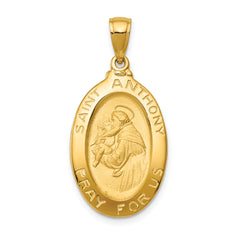 10k Saint Anthony Oval Medal Pendant