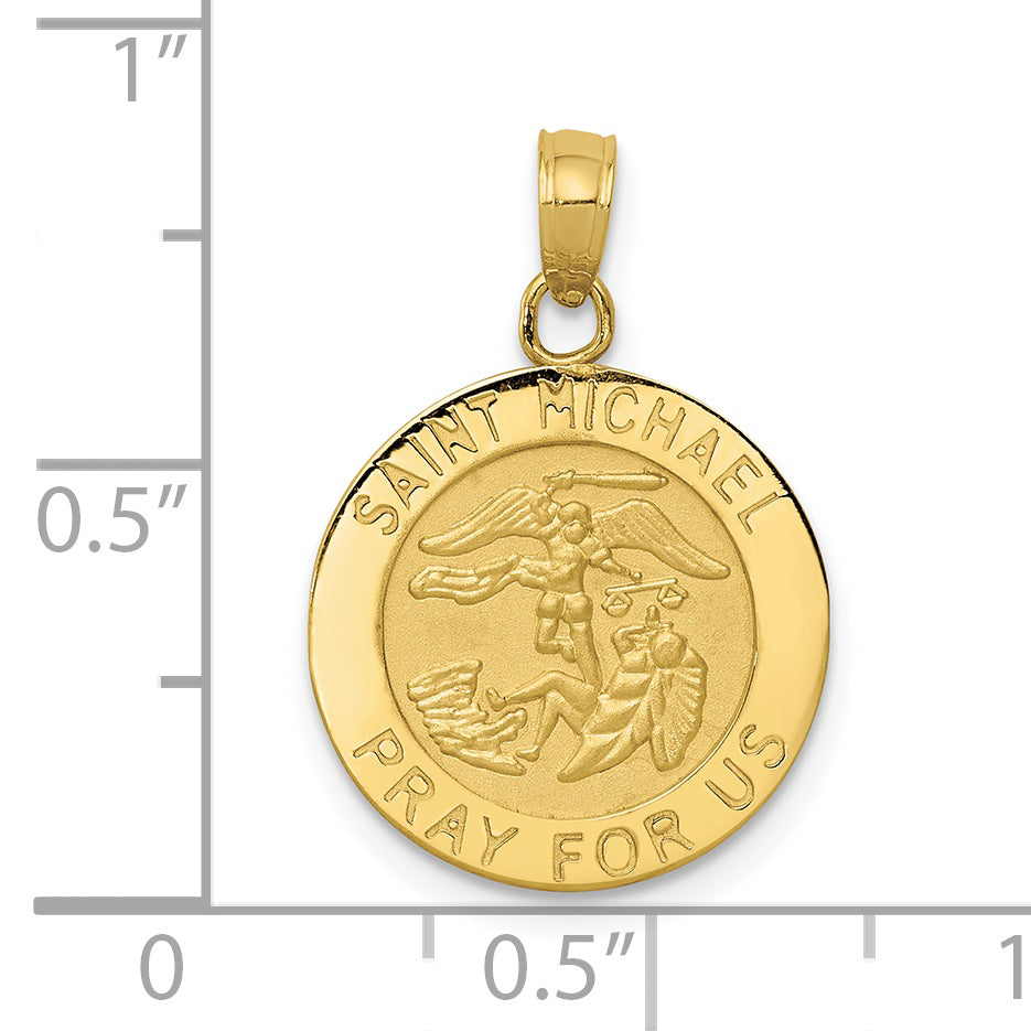 10k Saint Michael Medal Pendant