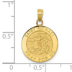 10k Saint Michael Medal Pendant