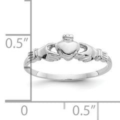 10k White Gold Child's Claddagh Ring